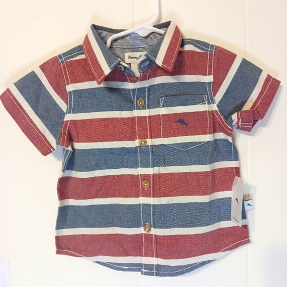 Tommy Bahama kids striped button down. Size 12 months - Picture 1 of 4